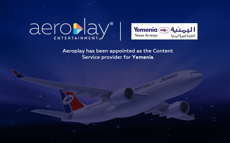 Yemenia appoints Aeroplay Entertainment as its exclusive IFE Content Service Provider.
